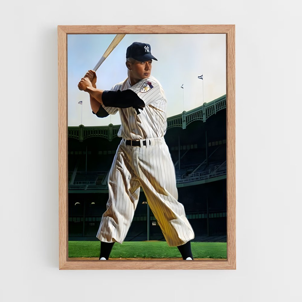 Poster Mickey mantle bâton – affiche Baseball (vue 4)